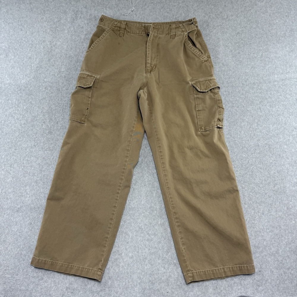Vintage Y2K American Eagle Cargo Pants Men's Size 33x30 Beige Baggy Skate ***‎